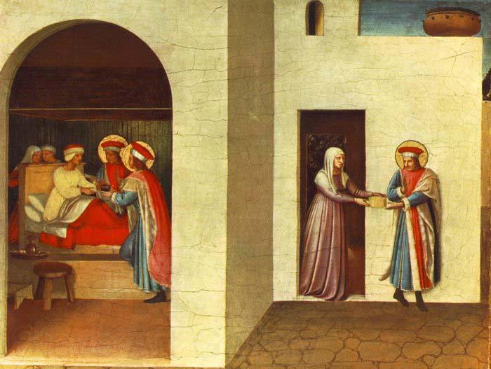 Fra Angelico The Healing of Palladia by Saint Cosmas and Saint Damian Norge oil painting art